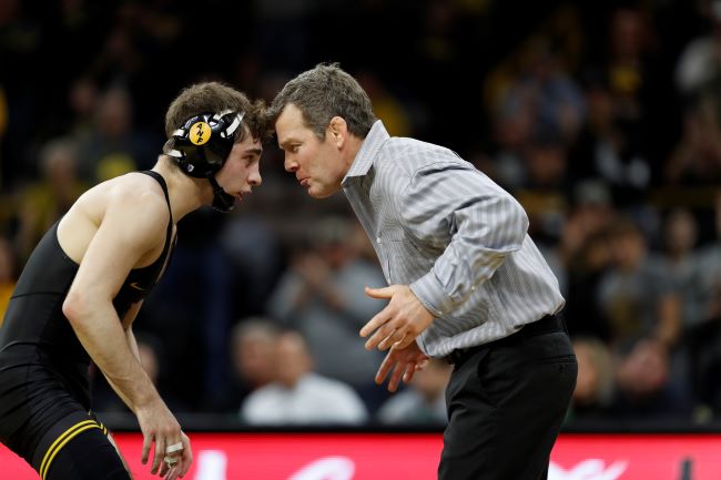 Tom-Brands-Austin-DeSanto-Iowa-Wrestling Tom-Brands-Austin-DeSanto-Iowa-Wrestling
