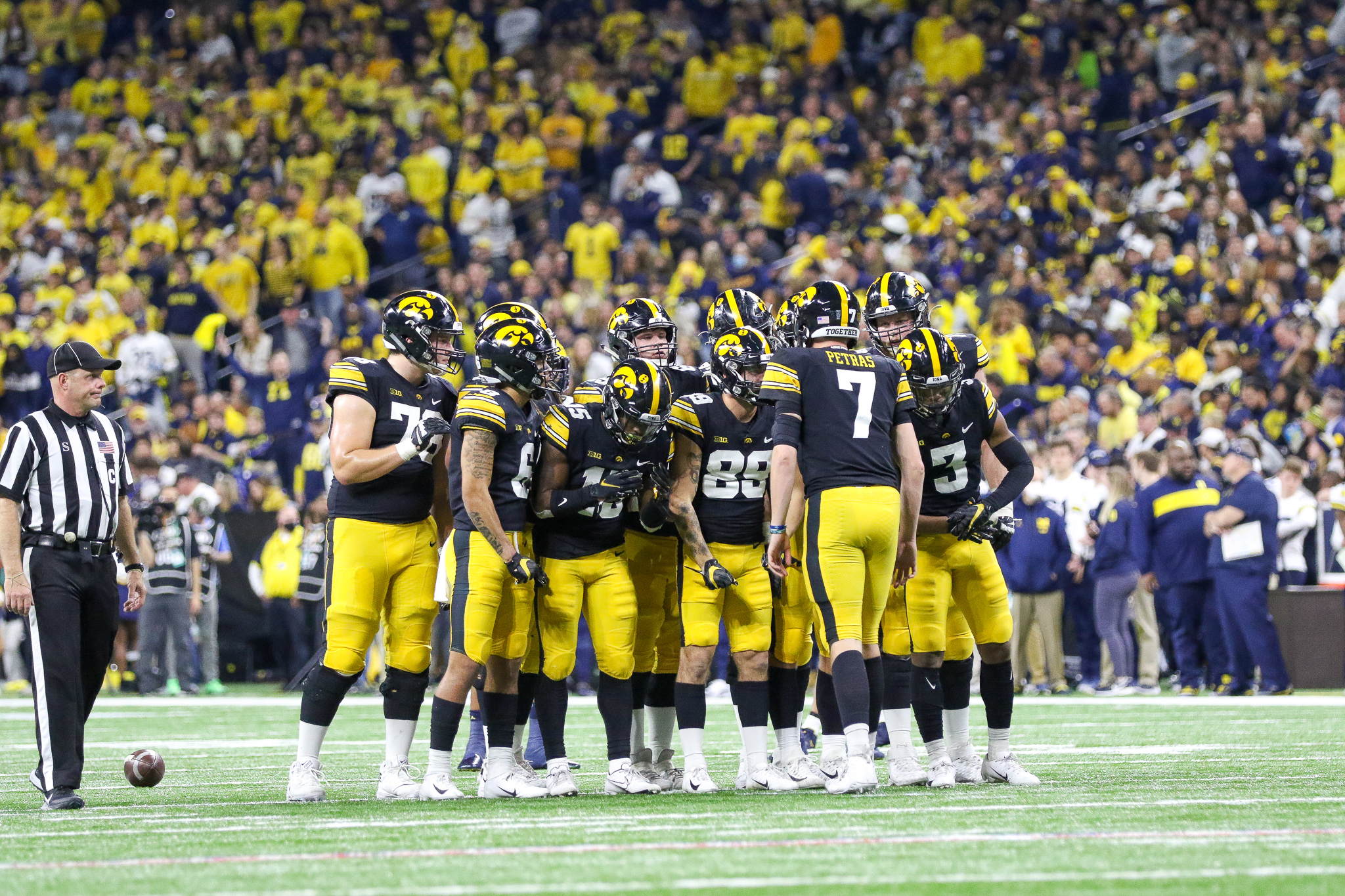 Iowa Football Huddle