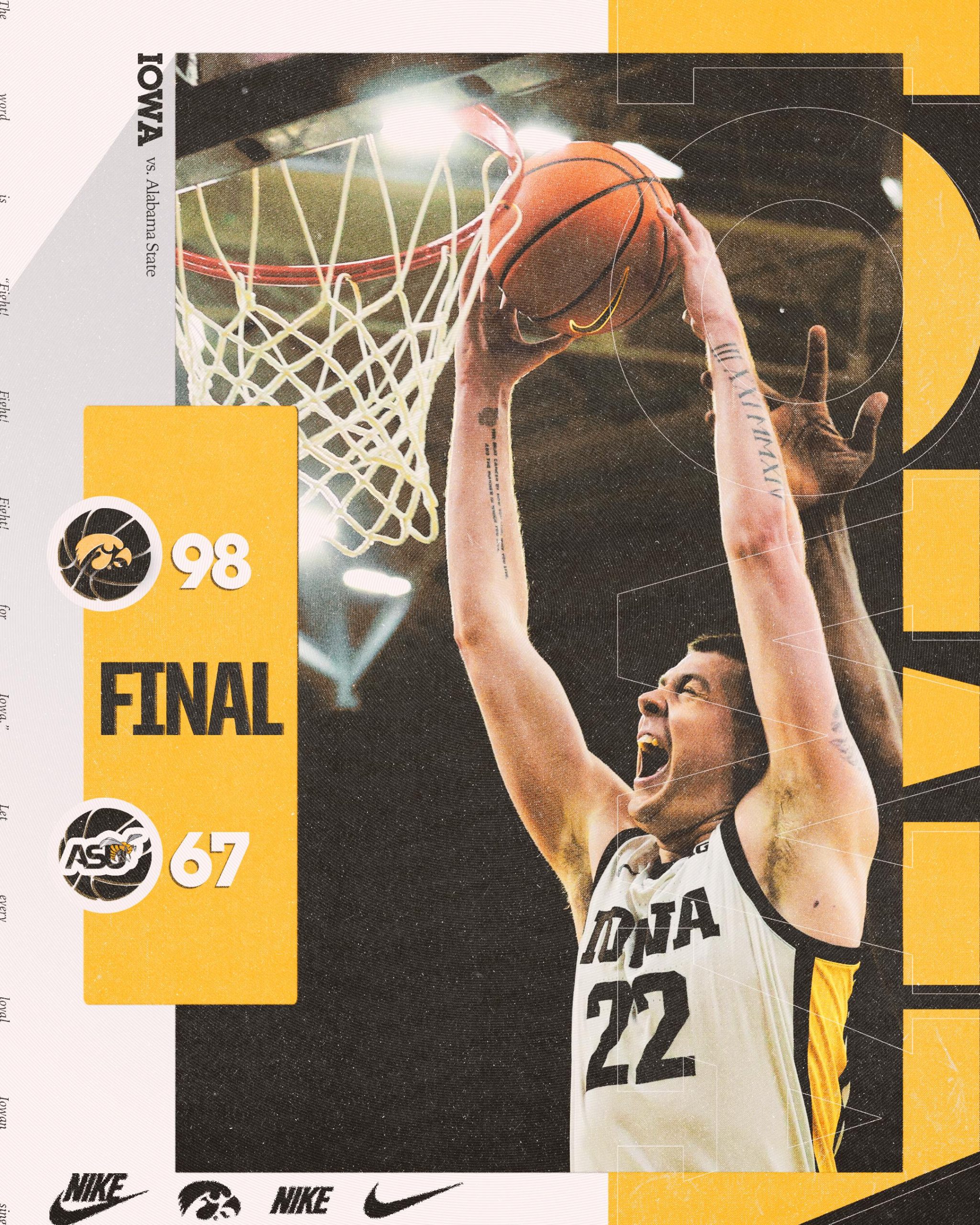 iowa men beat alabama state