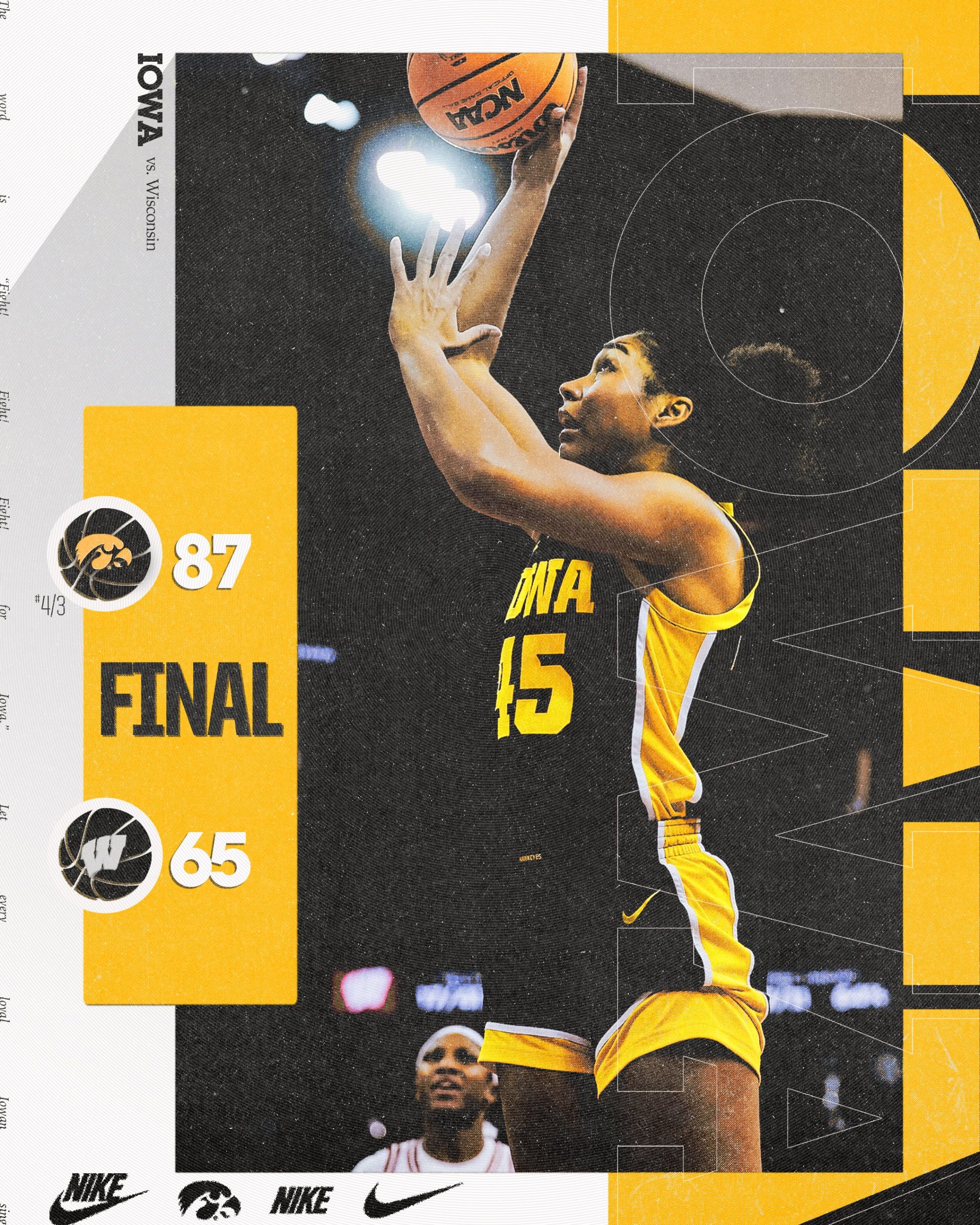 iowa women beat wisky