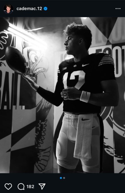 Cade McNamara Instagram post