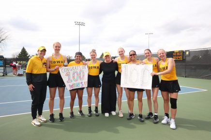 iowa tennis boros 100th win