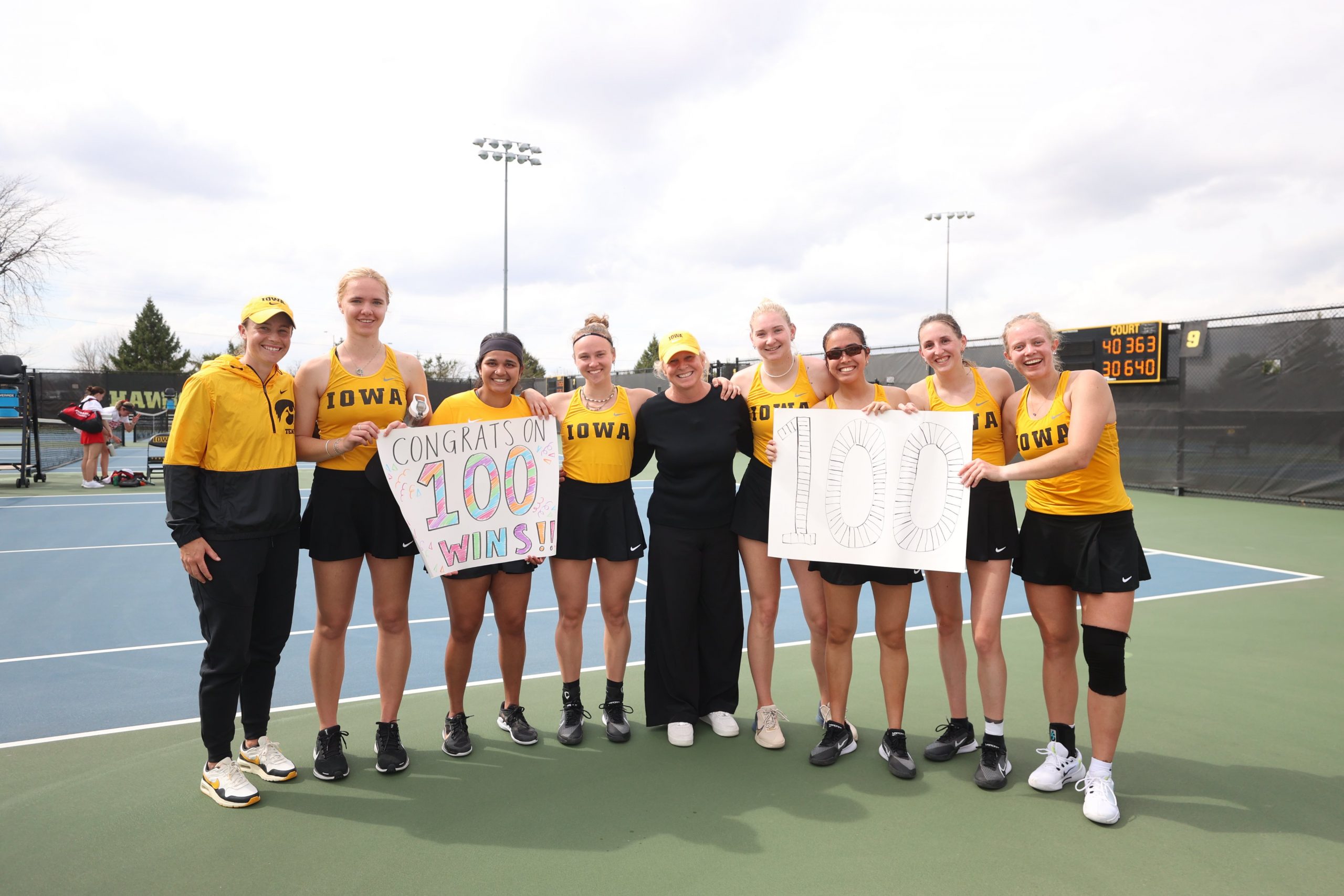 iowa tennis boros 100th win