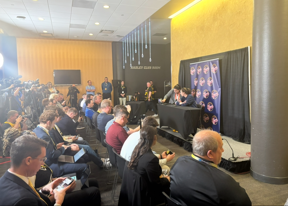 Caitlin presser before Fever exhibition vs Brazil